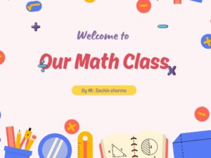 Colorful Cute Playful Welcome to Our Math Class Zoom Virtual Background